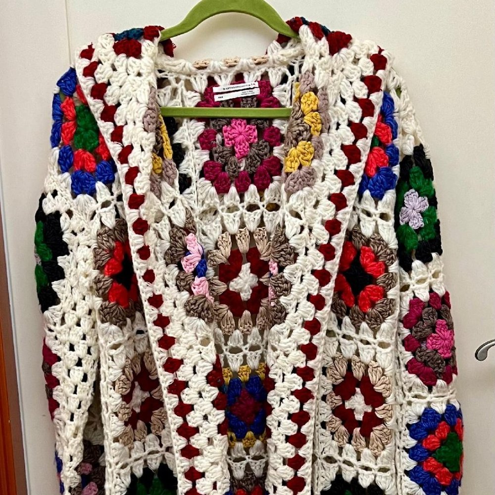 Anthropologie crochet cardigan